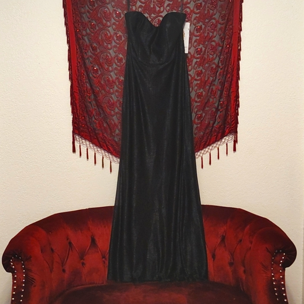 Hayley Paige Bridesmaids Dress 52018 Color Metallic Black Size 12